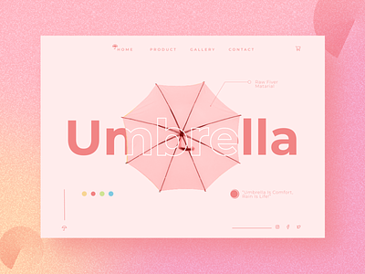 Umbrella Big Text UI Design app design experience design illustration jumpration pinkwebsite typography ui ui design ux website