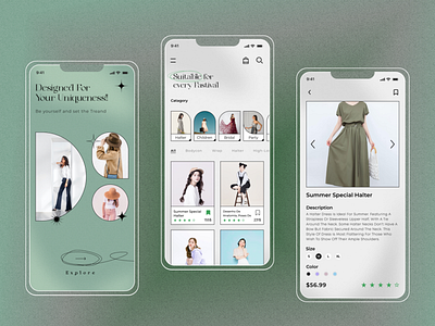 UI design for an e-commerce clothing app clothing clothing app mobile typography ui user interface ux