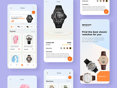 Watch mobile ecommerce app ui design