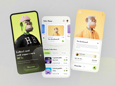 NFT Marketplace app UI design!