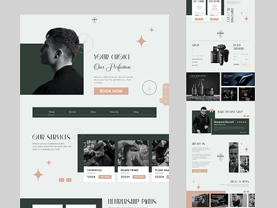 Barbershop landing page UI design!