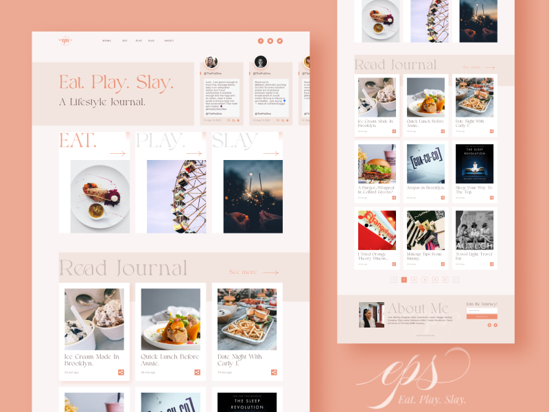 A Lifestyle Journal Landing page by Sourav on Dribbble