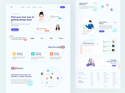 Remote work landing page clean ui illustration landing page remote work landing page ui ui design user interface ux