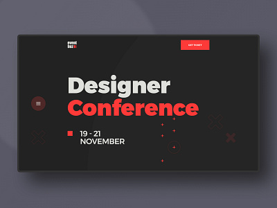 Designer Conference Website Hero