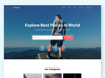 Inquiry - Directory & Listing Home Page-01 directory explore homepage inquiry interface listing template theme ux