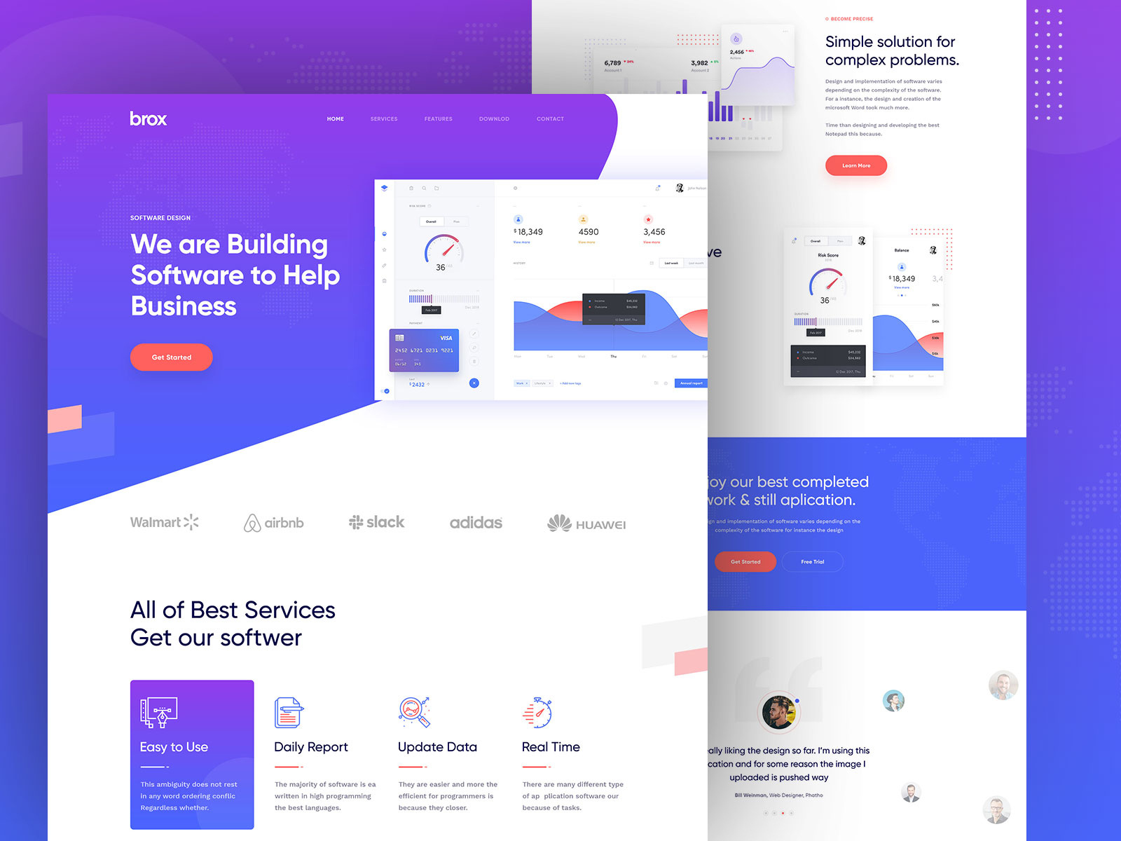 Brox-Saas Landing Page Concept by Fusion Lab on Dribbble