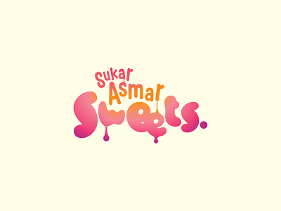Oozing and delicious lettermark logo of 'Sukar Asmar Sweet'