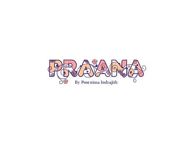 Floral and femine lettermark logo of 'Praana'