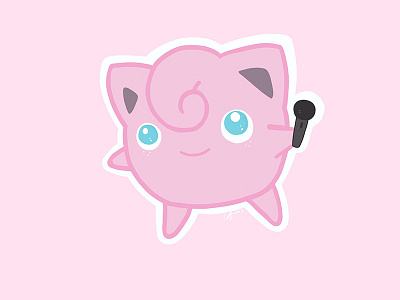 Jigglypuff art drawing graphic design illustration illustrator ipad jigglypuff painting pokemon