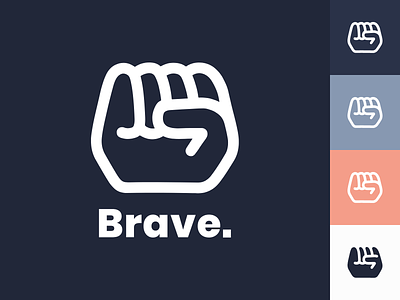 Brave — Logo animation film app application art direction branding child design disney feminist fist girl power hand illustration logo mobile pixar ui ux vector web design