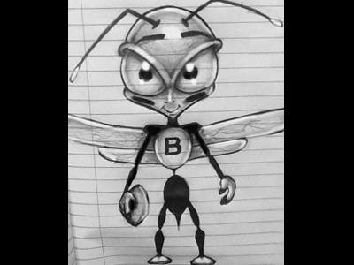 Bee Character art character concept design drawing illustration