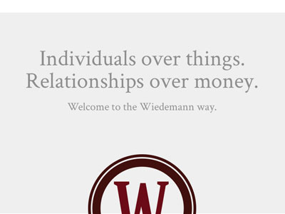 Wiedemann Insurance - The Wiedemann Way logo design web design
