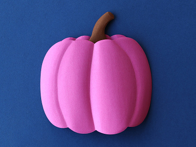 Pink Pumpkin food illustration illustration paper art paper craft paper cut pumpkin