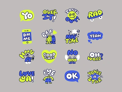 Snapchat Stickers bubbly icon illustration lettering snapchat sticker stickers stuff things