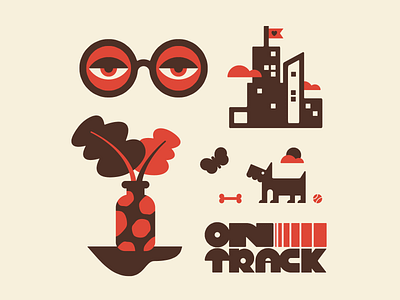 ON TRACK art character design doodle fun illustration lettering vector