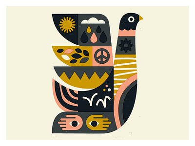 🏸🏸🏸 art bart bird fucktrump illustration man peace shapes texture