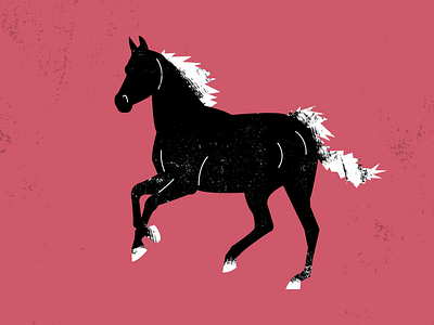 Yeehaw hold horse illustration lovely majestic texture tight
