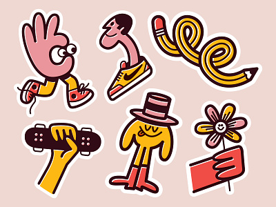 On the run 👀 art character doodle fun illustration texture vector