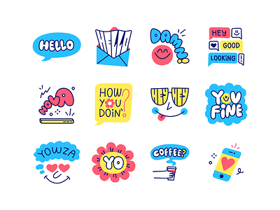 ❤️📱❤️ art character design doodle illustration sticker stickers vector