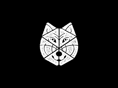 Happy Wolf animal illustration symmetry texture wolf