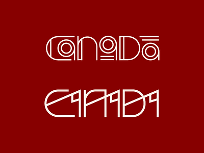 Canada angular canada geometric lettering mono stroke type width