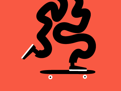 Swirly board die illustration jello legs or shoes sk8 skateboard skateboarding swirly