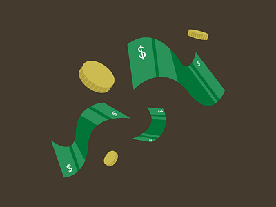 Ca$h bill cash coin dough illustration money rich scrilla