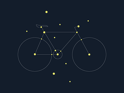 Bike WIP bicycle bike constellation illustration night outer space stars tshirt