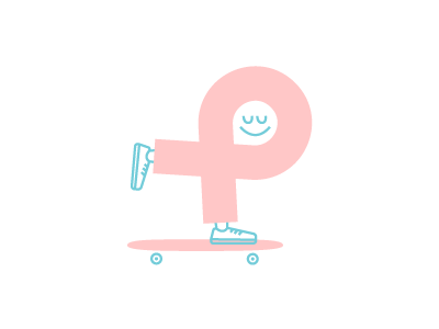 Knox & Lola 2 illustration skateboarding smiley surf