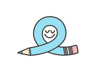 Pencil Crayon art crayon draw eraser face happy hug illustration pencil smile