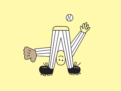 GOT IT! ball baseball character cleats dumb glove illustration smile stroke