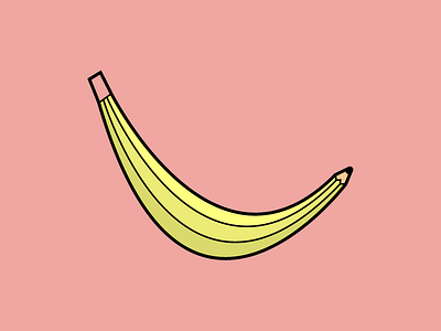 Penana/Bancil banana bancil illustration line orange penana pencil pink sticker stroke yellow