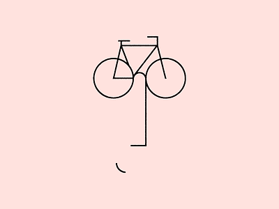 :) art bike character face illustration man smile stroke texture thinlines vector