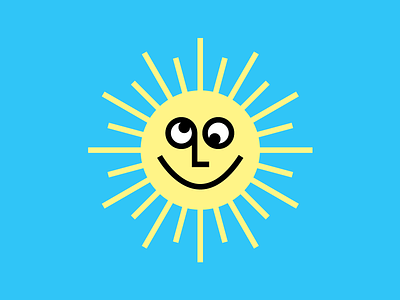 We're in for a hard road, all of us. bright character face flat googly happy illustration ok smile stroke sun vector
