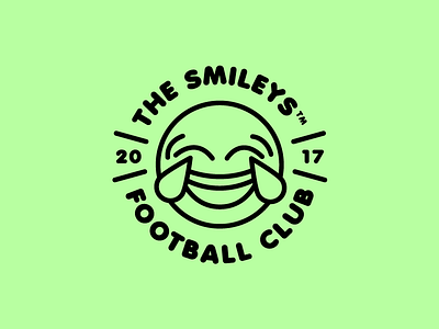 The Smileys™ Stickers 2017 football fun illustration laugh lol smiley soccer sticker tears