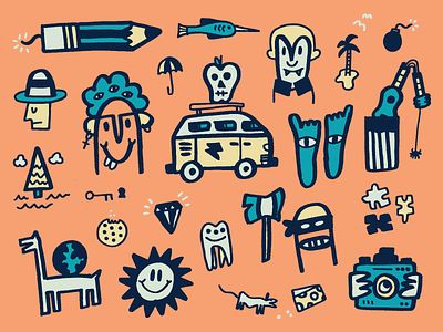 🤔 art beach crayola doodle fun illustration marker sand stuff summer things vector
