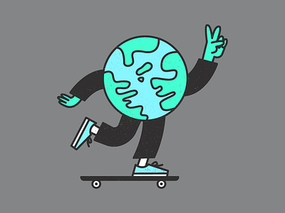 🌍 ✌️ art illustration land peace push shoe skate skateboarding texture water world