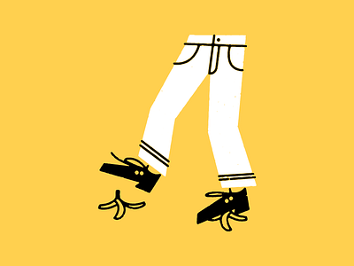 🍌 🍌 art banana cool flat grit guy illustration pants shoes texture vector