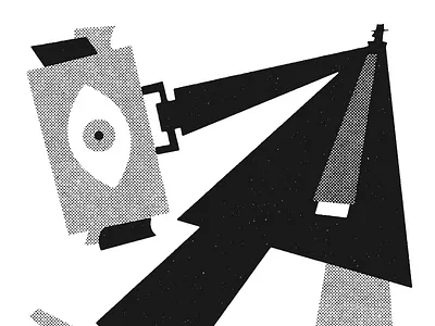 🕵️ 👁️ 🕵️ briefcase eyeball grit halftone illustration spy suspicious texture vector