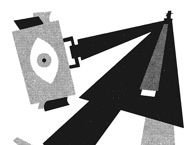 🕵️ 👁️ 🕵️ briefcase eyeball grit halftone illustration spy suspicious texture vector