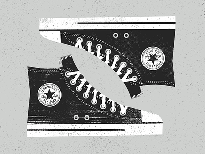 ⚪️ ⚫️ art chucktaylor converse dirty gritty illustration laces old shoe texture worn