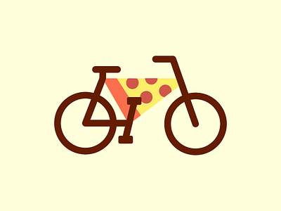 🍕 x 🚲 art bike cheese crust illustration pepperoni pizza stickermule vector