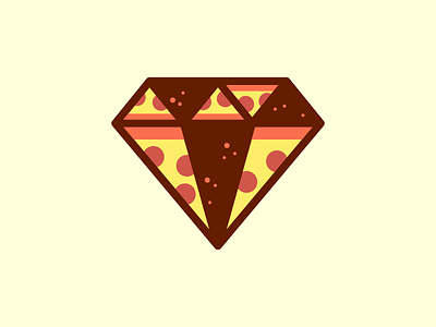 Pizzas are Forever™ art diamond food hungry illustration pizza slice stroke vector yum