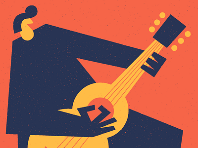 🎸🎸🎸 acoustic art character guitar illustration jam jammer music strum