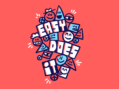 Easy Does It art doodle drawing fun illustration lettering procreate smileys stuff