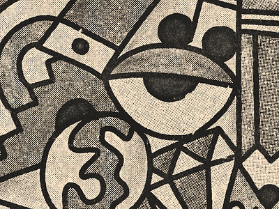 Gritty business art doodle grit halftone illustration newsprint procreate texture