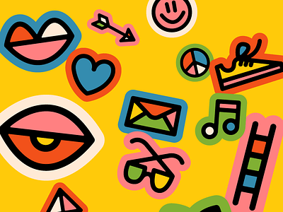 🤙🙃 art character doodle flat fun icon illustration sticker vector