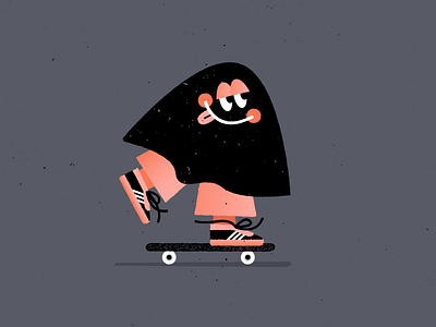 Pushing into the weekend like... 💤 art character doodle illustration pushing skateboarding texture vector