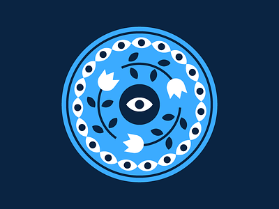 👁 🌹 👁 circle design circle logo eye eyeball illustration rose round vector