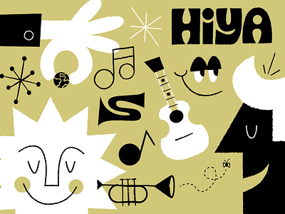 HIYA 👋 art doodle drawing fun illustration illustrator retrosupply vector